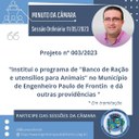 Projeto de Lei nº 003/2023